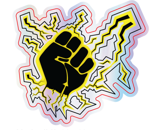 Thunder Fist Holographic Sticker