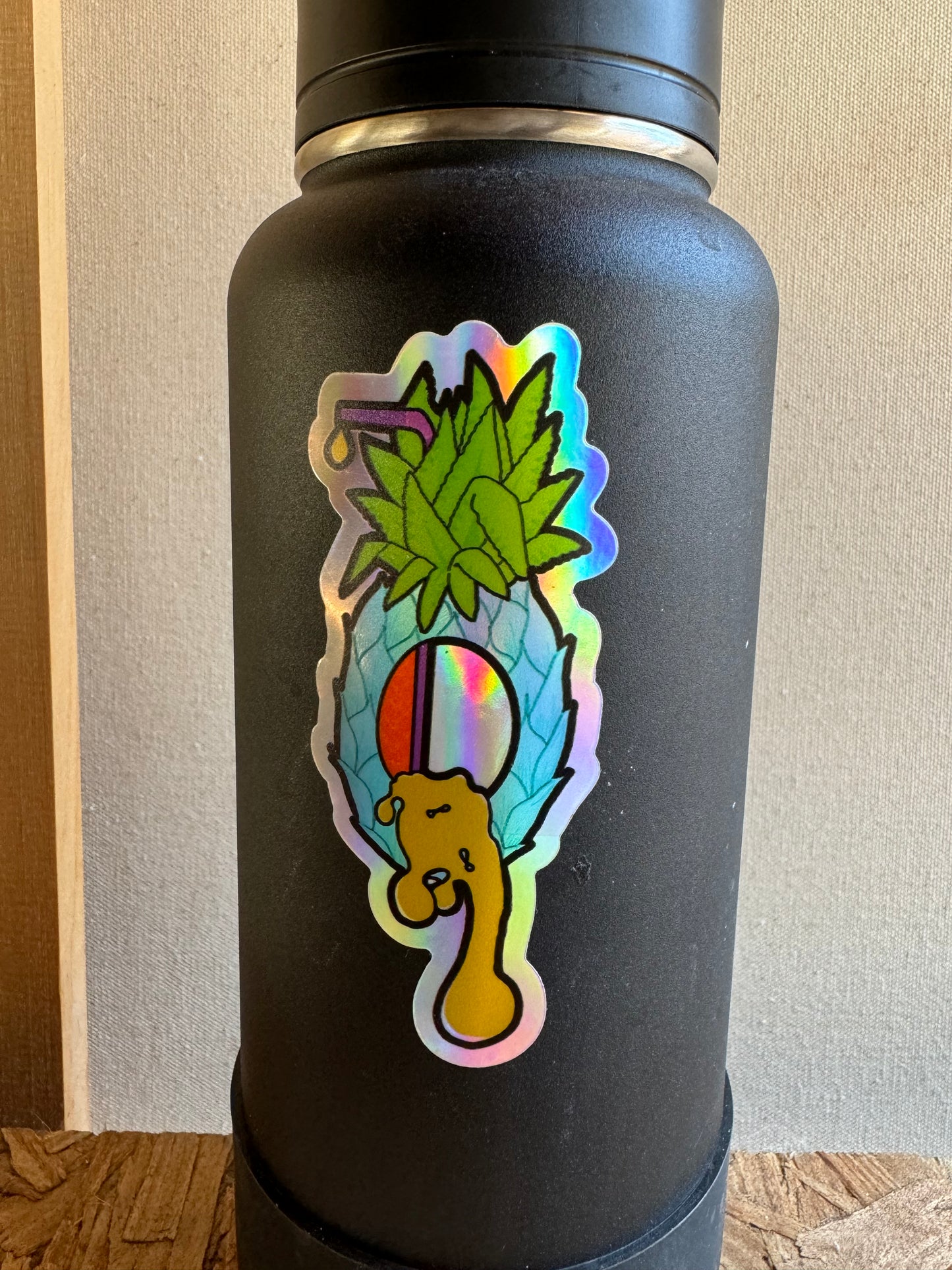 Pineapple Holographic Sticker